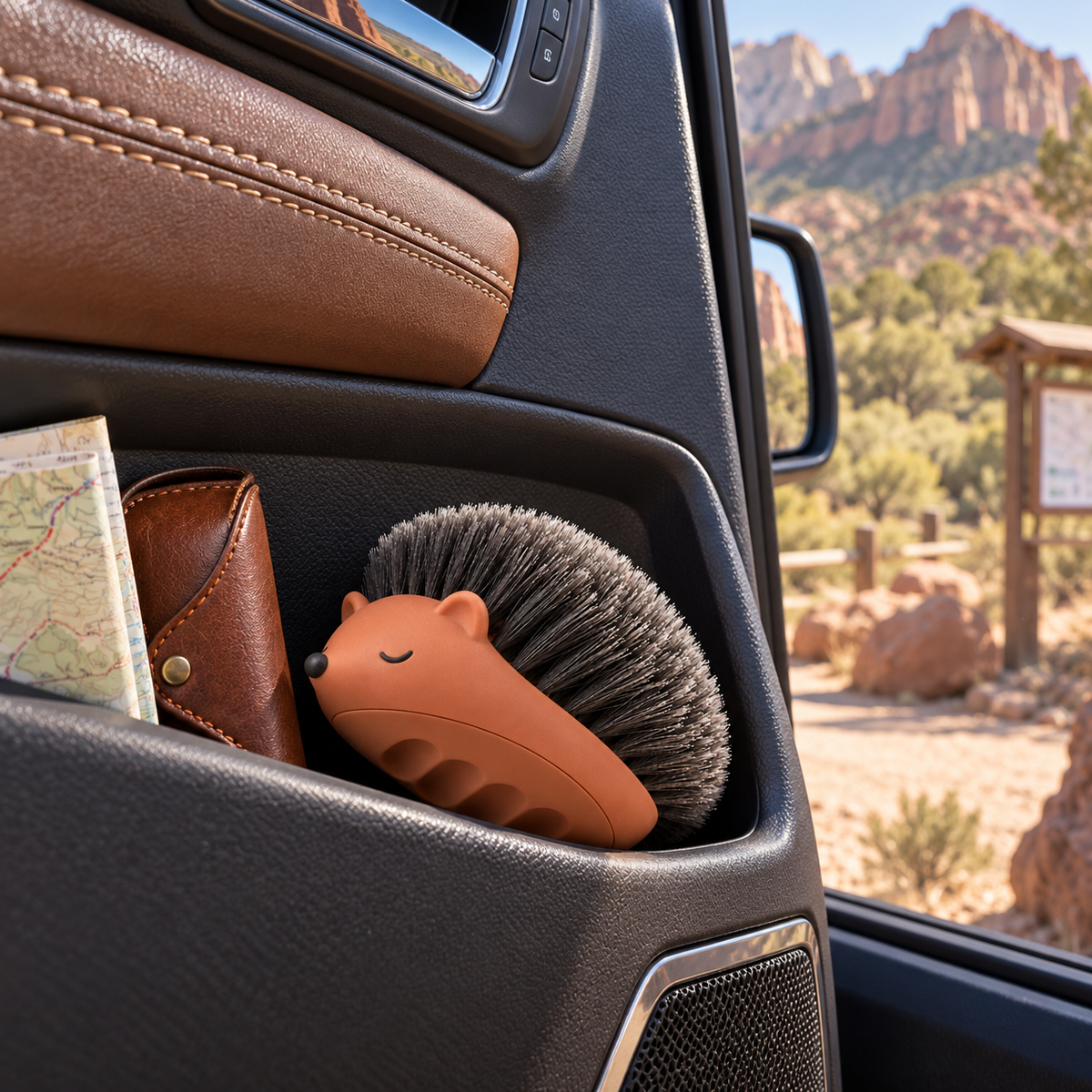 Hedgehog Car Interior Cleaning Brush