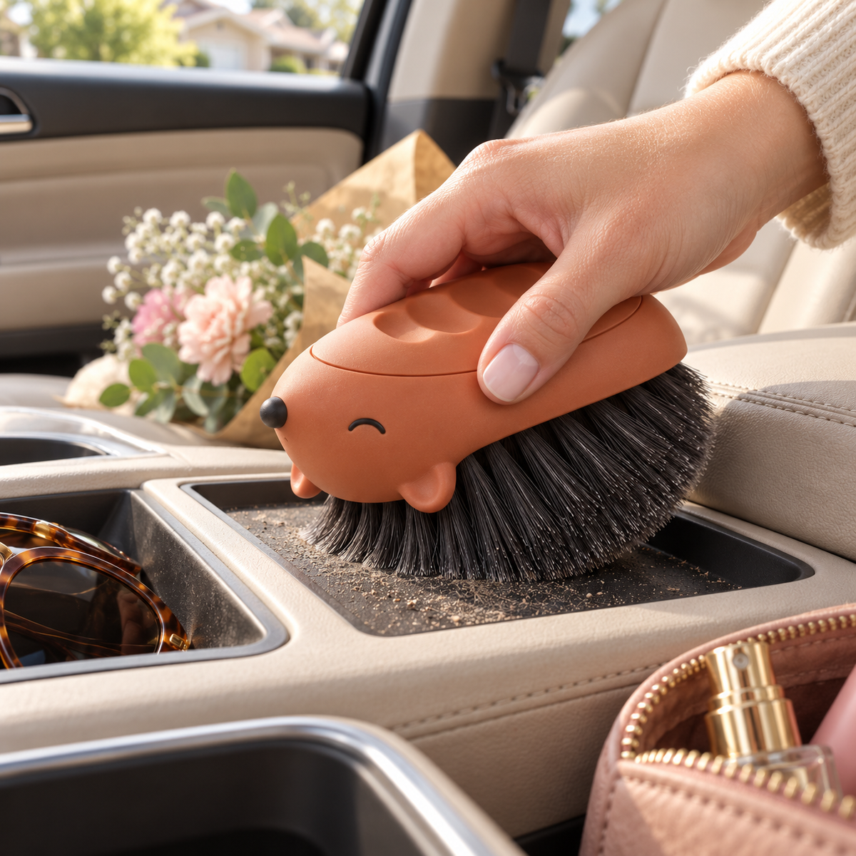 Hedgehog Car Interior Cleaning Brush