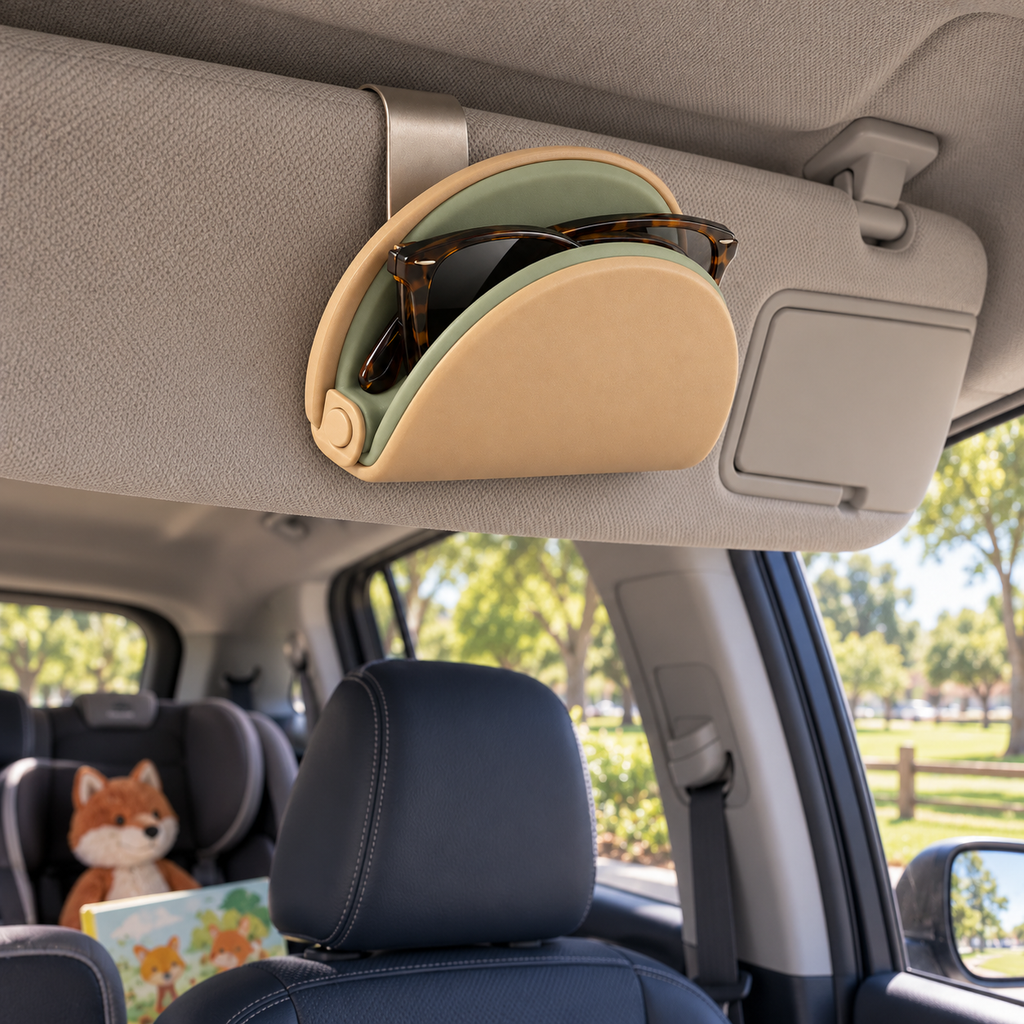 Sand & Sage Clip-On Car Sunglasses Holder
