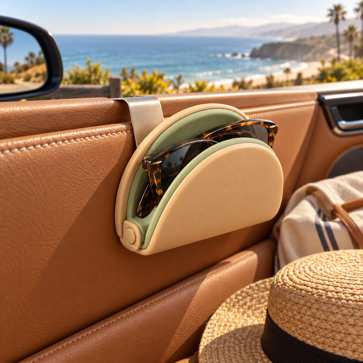 Sand & Sage Clip-On Car Sunglasses Holder