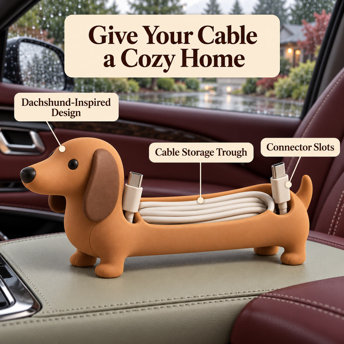 Dachshund Charging Cable Organizer