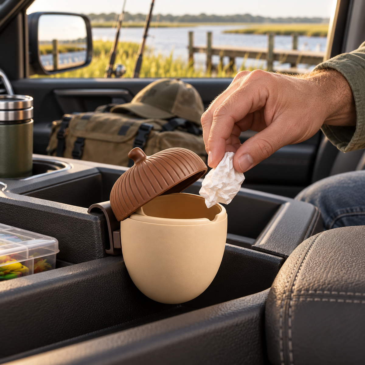 Acorn Clip-On Car Trash Bin