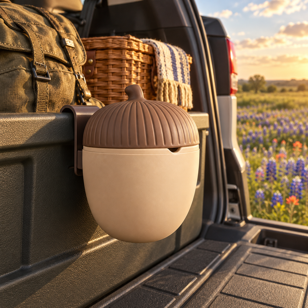 Acorn Clip-On Car Trash Bin